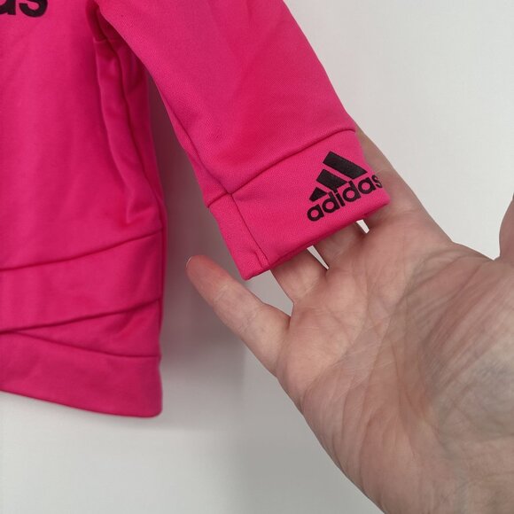 Adidas Baby Girls Sweatshirt Size 9 Months‎ Pink - Picture 2 of 4